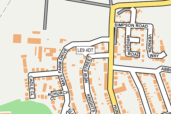 LE9 4DT map - OS OpenMap – Local (Ordnance Survey)