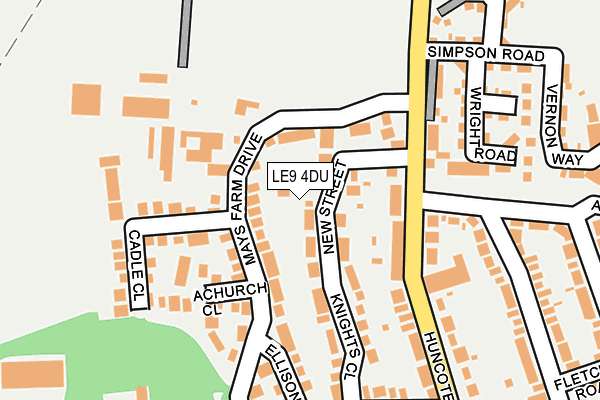 LE9 4DU map - OS OpenMap – Local (Ordnance Survey)