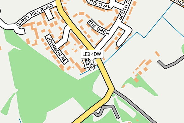 LE9 4DW map - OS OpenMap – Local (Ordnance Survey)