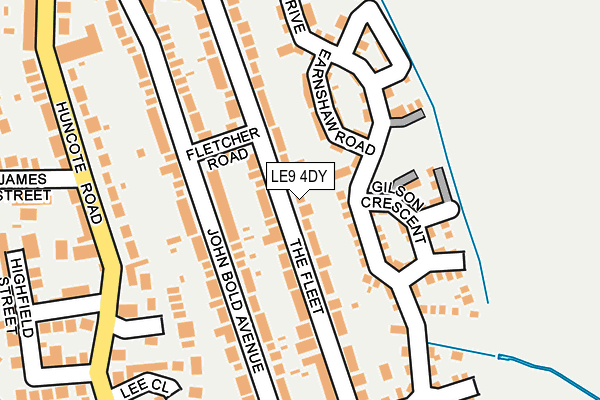 LE9 4DY map - OS OpenMap – Local (Ordnance Survey)