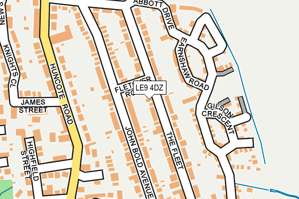 LE9 4DZ map - OS OpenMap – Local (Ordnance Survey)