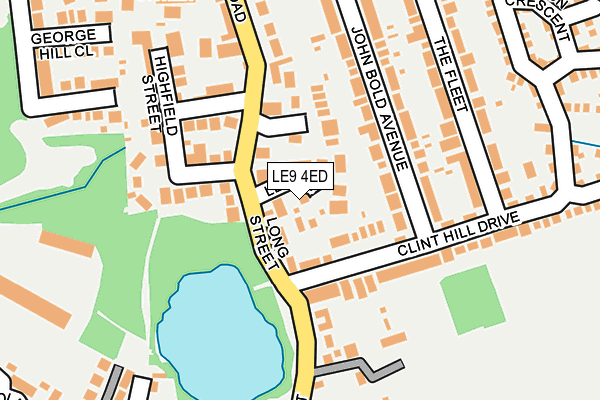 LE9 4ED map - OS OpenMap – Local (Ordnance Survey)