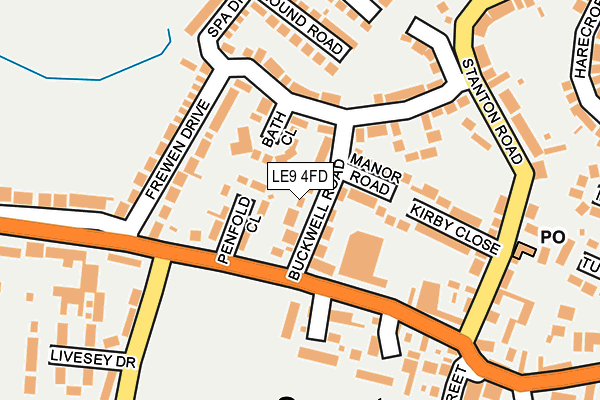 LE9 4FD map - OS OpenMap – Local (Ordnance Survey)