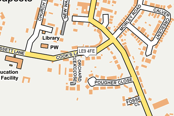 LE9 4FE map - OS OpenMap – Local (Ordnance Survey)