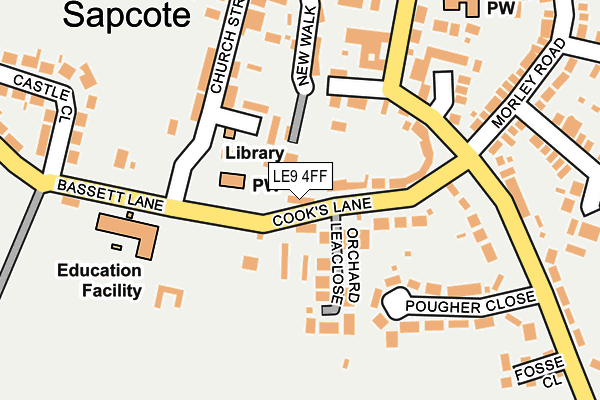 LE9 4FF map - OS OpenMap – Local (Ordnance Survey)