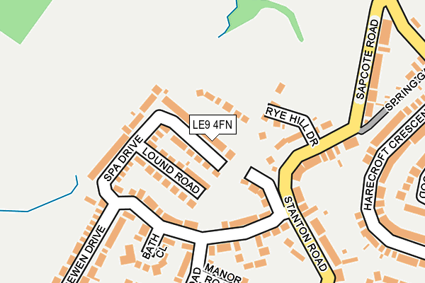 LE9 4FN map - OS OpenMap – Local (Ordnance Survey)
