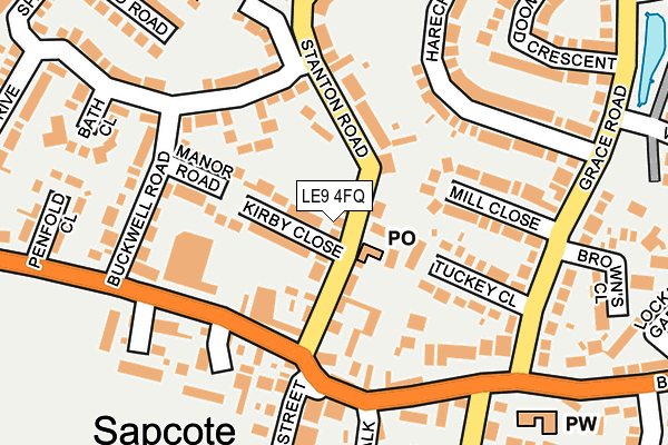 LE9 4FQ map - OS OpenMap – Local (Ordnance Survey)