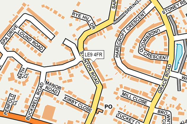 LE9 4FR map - OS OpenMap – Local (Ordnance Survey)