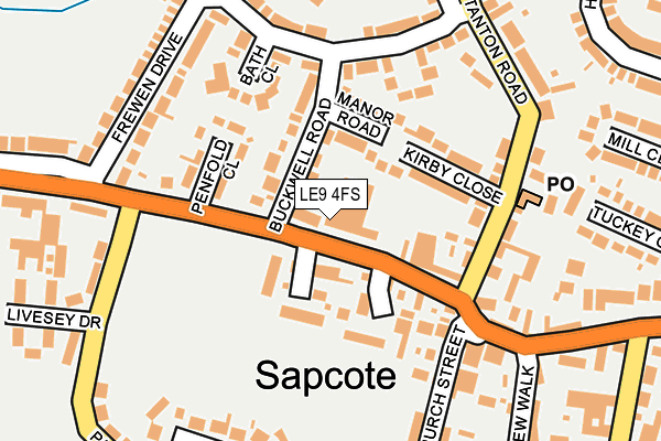Map of SAPCOTE MEMORY HUB COMMUNITY INTEREST COMPANY at local scale