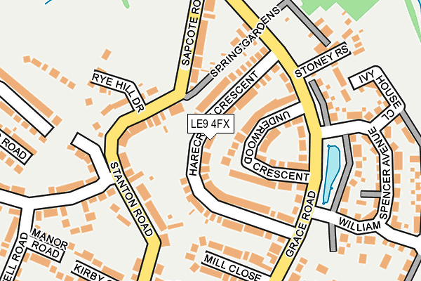 LE9 4FX map - OS OpenMap – Local (Ordnance Survey)
