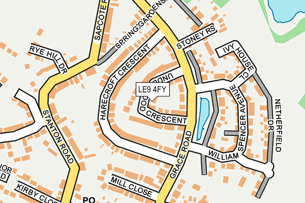 LE9 4FY map - OS OpenMap – Local (Ordnance Survey)