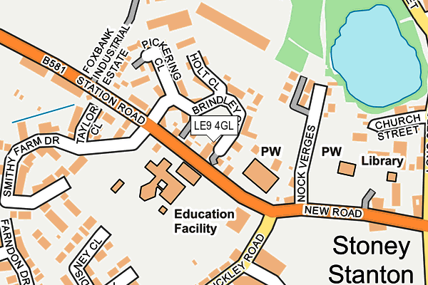 LE9 4GL map - OS OpenMap – Local (Ordnance Survey)