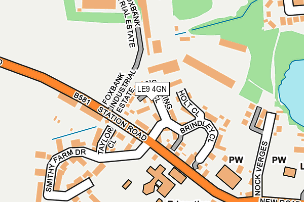 LE9 4GN map - OS OpenMap – Local (Ordnance Survey)