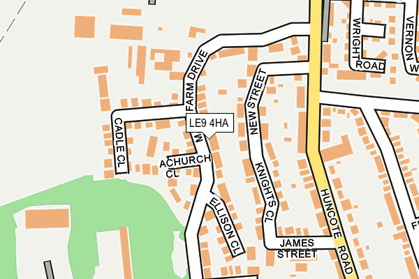 LE9 4HA map - OS OpenMap – Local (Ordnance Survey)