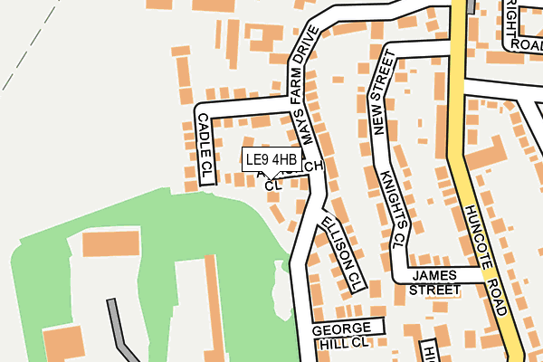 LE9 4HB map - OS OpenMap – Local (Ordnance Survey)