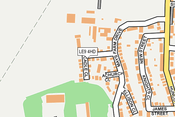 LE9 4HD map - OS OpenMap – Local (Ordnance Survey)