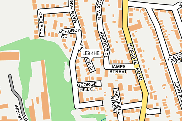 LE9 4HE map - OS OpenMap – Local (Ordnance Survey)