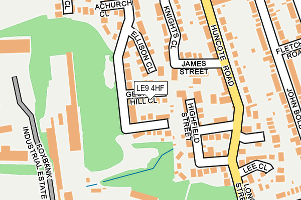 LE9 4HF map - OS OpenMap – Local (Ordnance Survey)