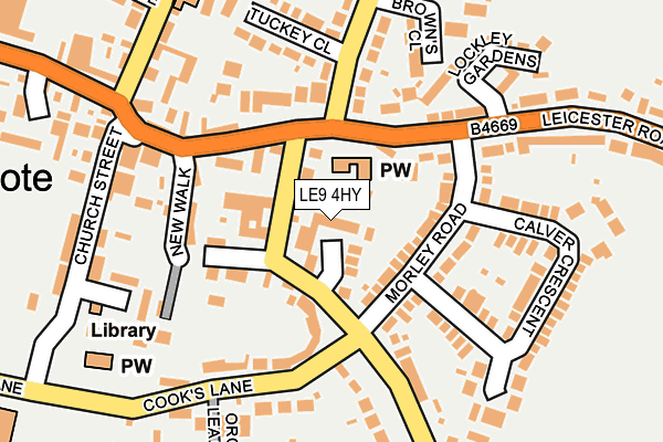 LE9 4HY map - OS OpenMap – Local (Ordnance Survey)