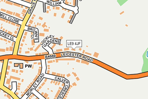 LE9 4JF map - OS OpenMap – Local (Ordnance Survey)