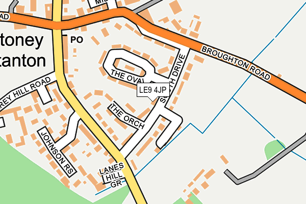 LE9 4JP map - OS OpenMap – Local (Ordnance Survey)