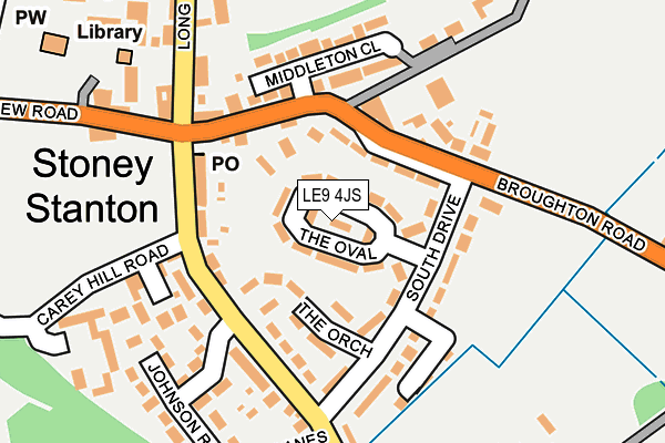 LE9 4JS map - OS OpenMap – Local (Ordnance Survey)