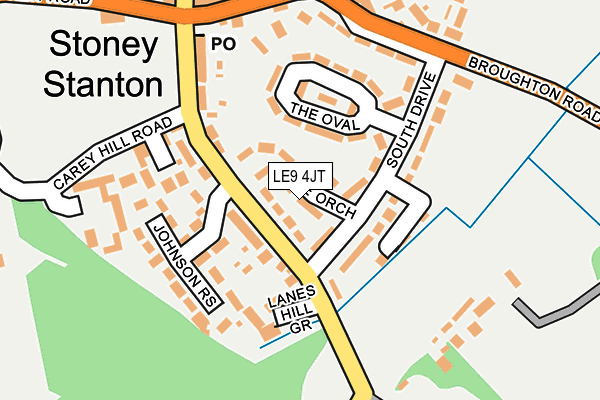 LE9 4JT map - OS OpenMap – Local (Ordnance Survey)