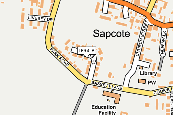 LE9 4LB map - OS OpenMap – Local (Ordnance Survey)