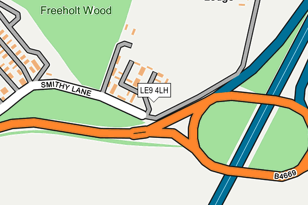 LE9 4LH map - OS OpenMap – Local (Ordnance Survey)