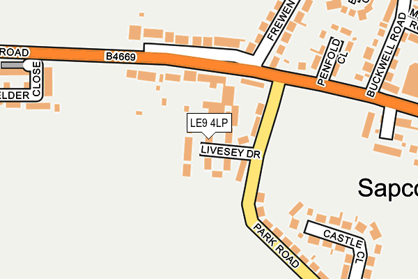 LE9 4LP map - OS OpenMap – Local (Ordnance Survey)
