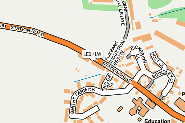 LE9 4LW map - OS OpenMap – Local (Ordnance Survey)