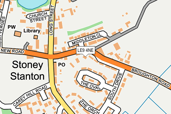 LE9 4NE map - OS OpenMap – Local (Ordnance Survey)