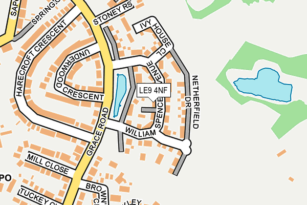 LE9 4NF map - OS OpenMap – Local (Ordnance Survey)