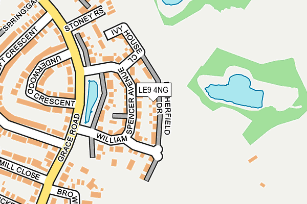 LE9 4NG map - OS OpenMap – Local (Ordnance Survey)