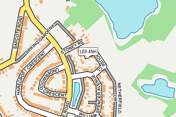 LE9 4NH map - OS OpenMap – Local (Ordnance Survey)