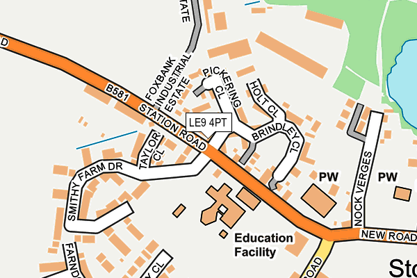 LE9 4PT map - OS OpenMap – Local (Ordnance Survey)