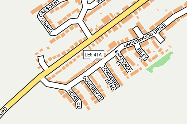 LE9 4TA map - OS OpenMap – Local (Ordnance Survey)