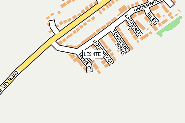 LE9 4TE map - OS OpenMap – Local (Ordnance Survey)