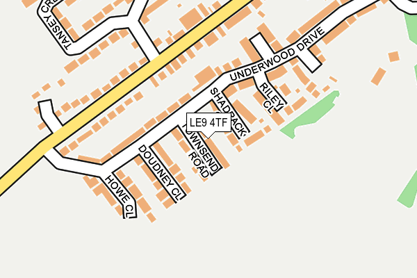 LE9 4TF map - OS OpenMap – Local (Ordnance Survey)