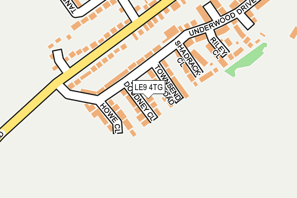 LE9 4TG map - OS OpenMap – Local (Ordnance Survey)