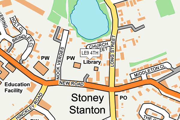 LE9 4TH map - OS OpenMap – Local (Ordnance Survey)