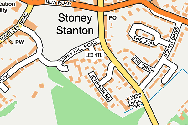 LE9 4TL map - OS OpenMap – Local (Ordnance Survey)