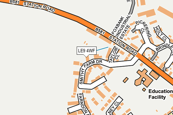 LE9 4WF map - OS OpenMap – Local (Ordnance Survey)