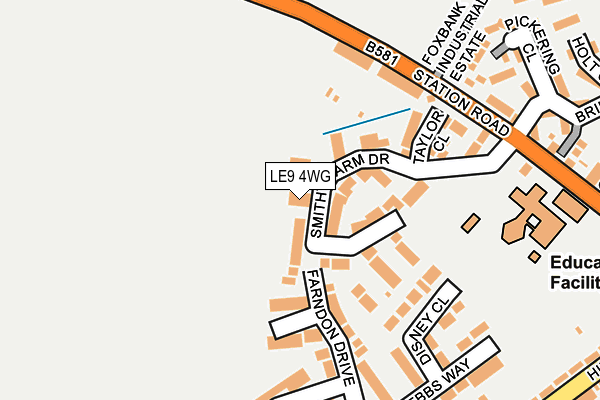 LE9 4WG map - OS OpenMap – Local (Ordnance Survey)