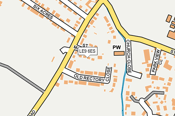 LE9 6ES map - OS OpenMap – Local (Ordnance Survey)