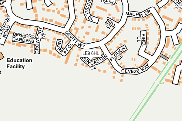 LE9 6HL map - OS OpenMap – Local (Ordnance Survey)