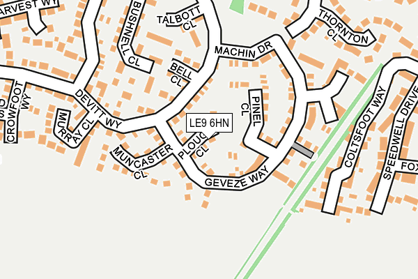 LE9 6HN map - OS OpenMap – Local (Ordnance Survey)