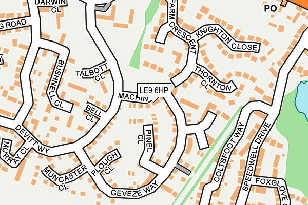 LE9 6HP map - OS OpenMap – Local (Ordnance Survey)