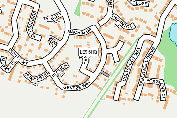 LE9 6HQ map - OS OpenMap – Local (Ordnance Survey)