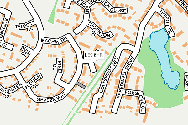 LE9 6HR map - OS OpenMap – Local (Ordnance Survey)